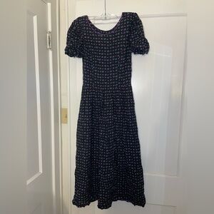 Vintage 1970s Floral Midi Dress